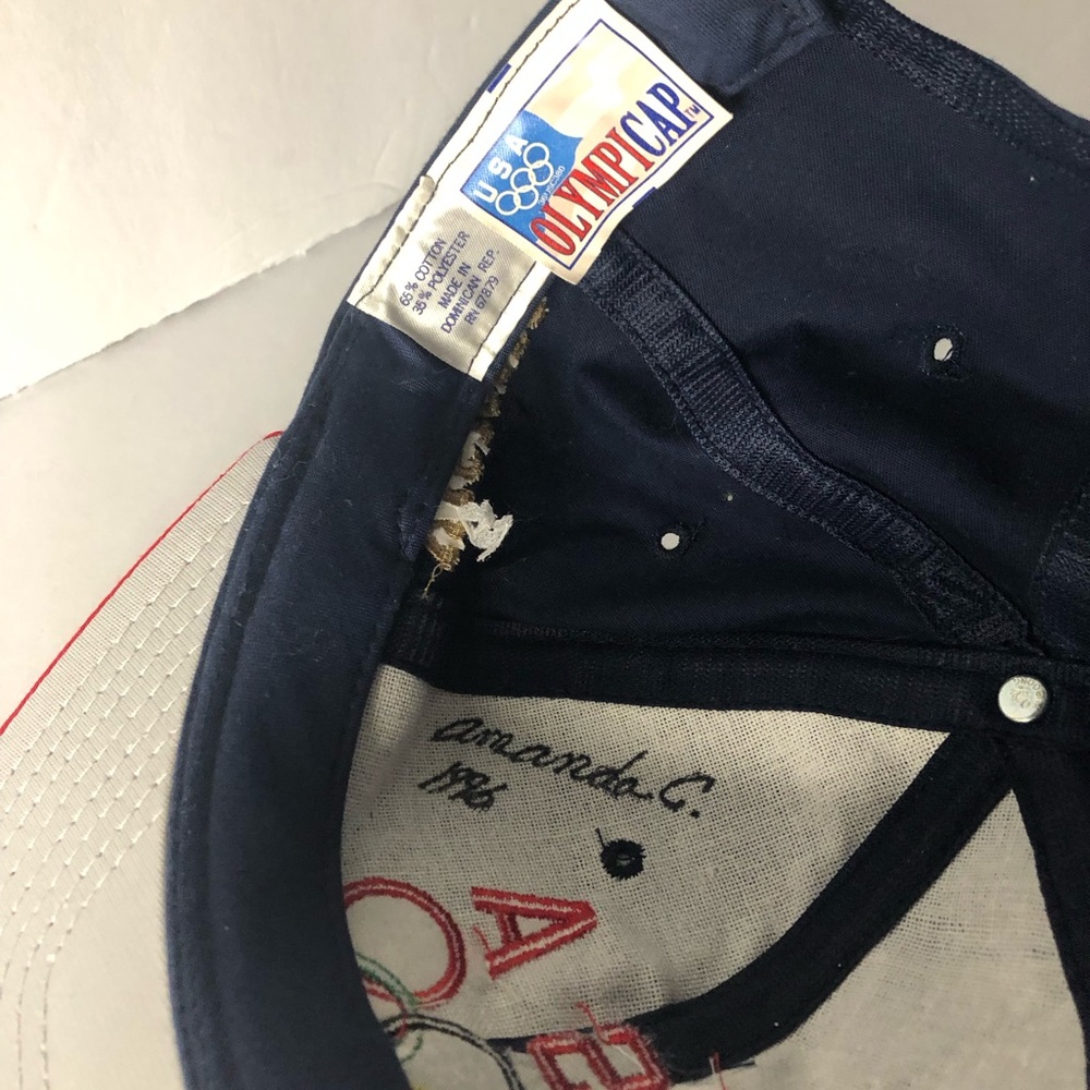 Vintage 90's OlympiCap USA Olympics Snapback 1996 Olympic Hat - Picture 5 of 5